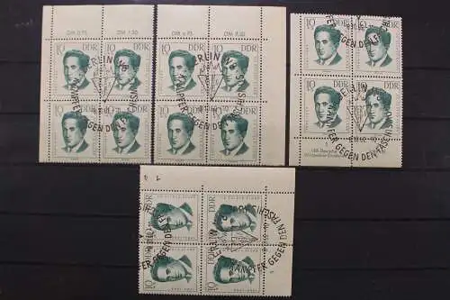 DDR, MiNr. 719, Viererblöcke, alle 4 Ecken, DV 1, ESST - 653367