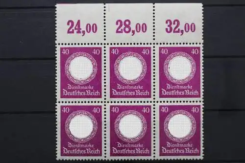 DR Dienst, MiNr. 142, 6er Block, OR 24,00/28,00/32,00, postfrisch - 652514