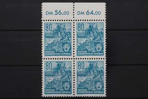 DDR, MiNr. 421, Viererblock, Oberrand 56,00/64,00, postfrisch - 653391