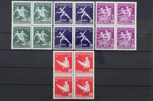 DDR, MiNr. 530-533, Viererblöcke, postfrisch - 653339