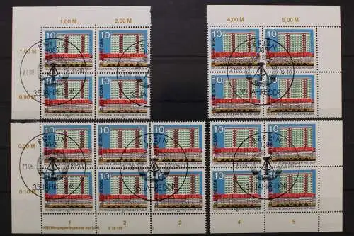 DDR, MiNr. 2888, 4er bzw. 6er Block, alle 4 Ecken, DV 3, ESST - 653251