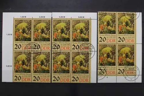 DDR, MiNr. 3271, 4er bzw. 6er Block, alle 4 Ecken, DV 4, EST - 653282