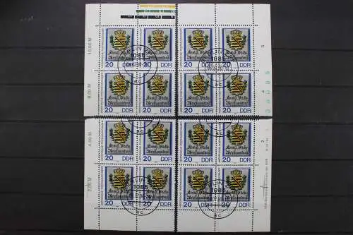 DDR, MiNr. 3303, Viererblock, alle 4 Ecken, DV 1, EST - 653293