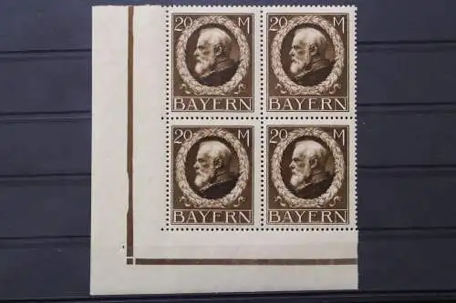 Bayern, MiNr. 109 I A, 4er Block, Ecke links unten, postfrisch - 653703