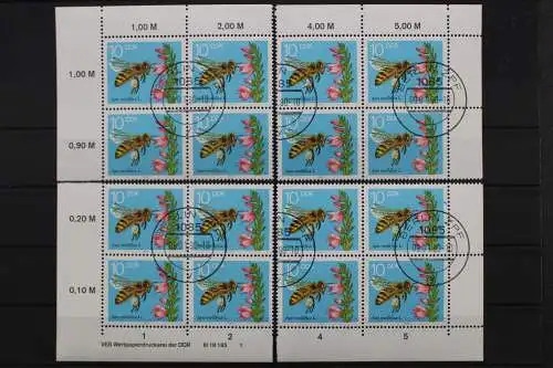 DDR, MiNr. 3296, Viererblock, alle 4 Ecken, DV 1, EST - 653299