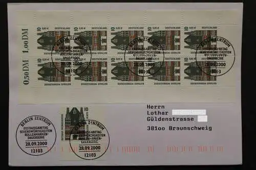 Deutschland (BRD), MiNr. 2139, Zehnerbogen auf Brief, ESST - 511823