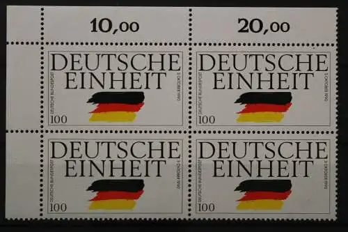 Deutschland, MiNr. 1478, Viererblock Ecke links oben, postfrisch - 656166