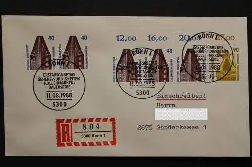 Deutschland, 40 Pf. Sehenswürdigkeiten in waag. Paren, Oberrand, ESST - 511854