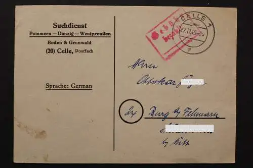 Celle, Gebühr bezahlt vom 27.11.45, Suchdienst - 511955