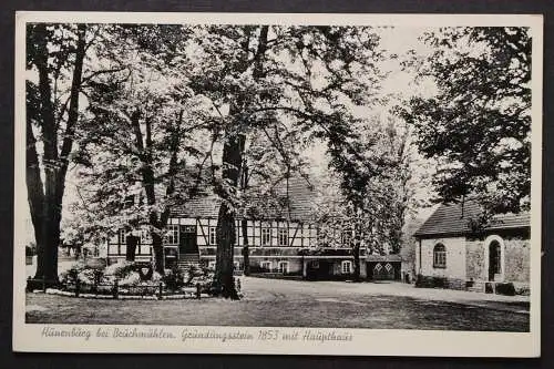 Melle / Bruchmühlen, Hünenburg, Gründungsstein 1853 mit Haupthaus - 421191