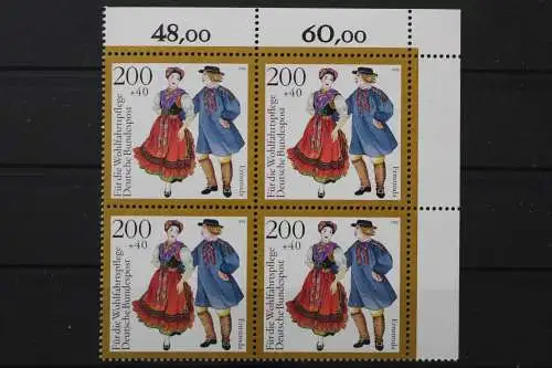 Deutschland, MiNr. 1700, Viererblock, Ecke re. oben, postfrisch - 656196