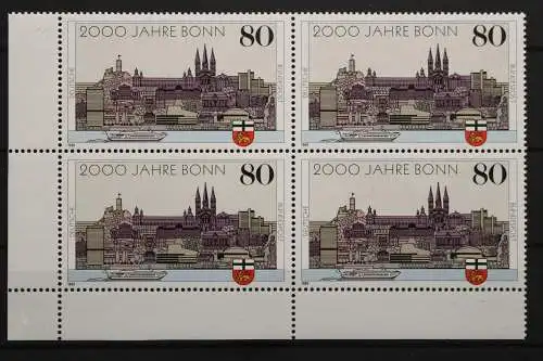 Deutschland, MiNr. 1402, Viererblock, Ecke li. unten, postfrisch - 656740