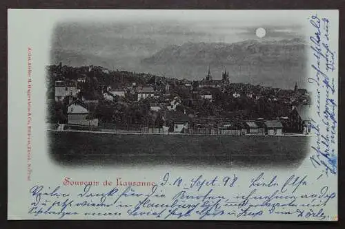 Lausanne, Ortsansicht bei Vollmond - 421497