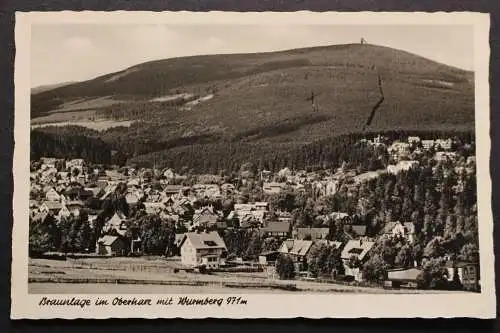 Braunlage, Oberharz, Ortsansicht mit Wurmberg 971 m - 422120