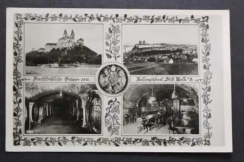 Melk, a.d. Donau, Ortsansicht, Stift Melk, Weinkeller, Kellerstüberl - 421968