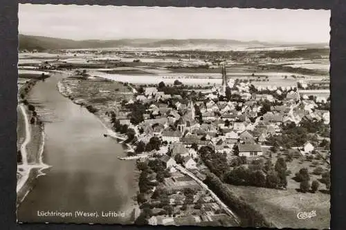 Lüchtringen OT von Höxter, Weser, Ortsansicht, Luftbild - 421836