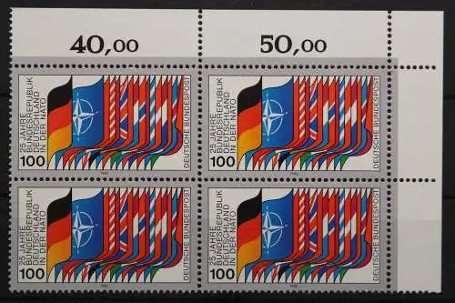 Deutschland, MiNr. 1034, Viererblock, Ecke re. oben, postfrisch - 656777