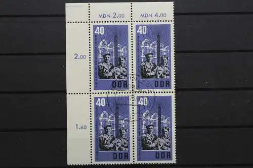 DDR, MiNr. 1112, Viererblock, Ecke links oben, gestempelt - 656527