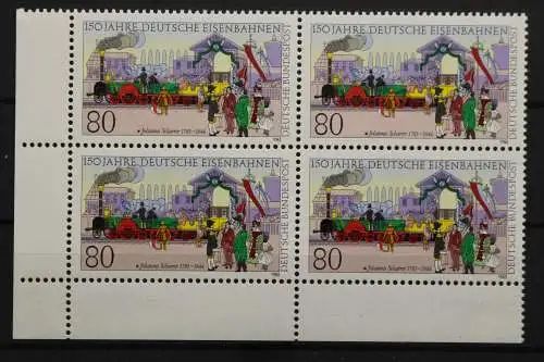 Deutschland, MiNr. 1264, Viererblock, Ecke li. unten, postfrisch - 656760