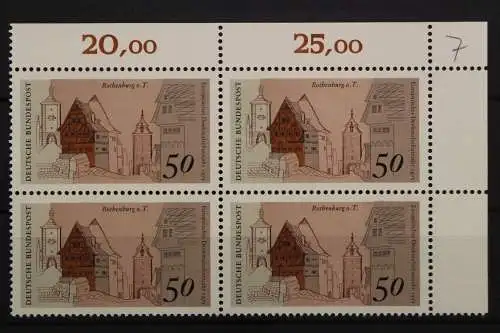 Deutschland, MiNr. 861, Viererblock, Ecke re. oben, postfrisch - 656787