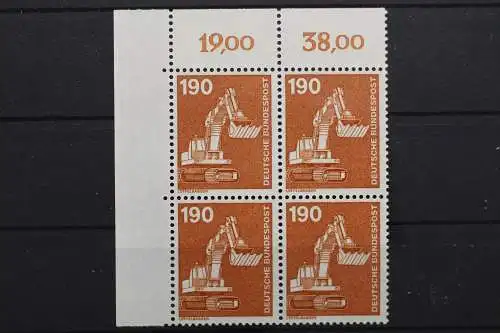 Deutschland, MiNr. 1136, Viererblock, Ecke li. oben, postfrisch - 657645