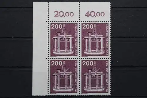 Deutschland, MiNr. 858, Viererblock, Ecke links oben, postfrisch - 657667