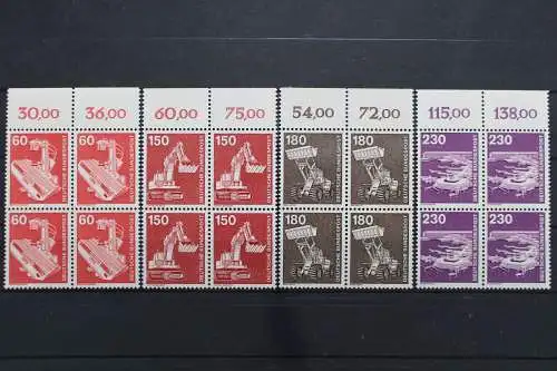 Deutschland, MiNr. 990-994, Viererblock, Oberrand, postfrisch - 657665