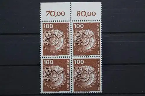 Deutschland, MiNr. 854, Viererblock, Oberrand, postfrisch - 657670