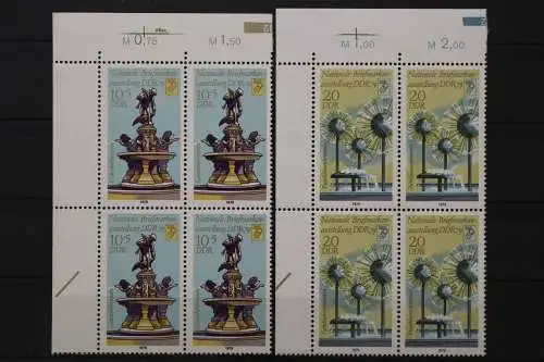 DDR, MiNr. 2441-2442, Viererblöcke, Ecken links oben, postfrisch - 661075