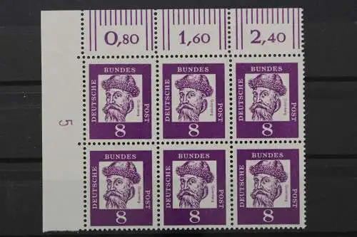 Deutschland, MiNr. 349 y 6er Block Ecke li. oben DZ 5, postfrisch - 661576