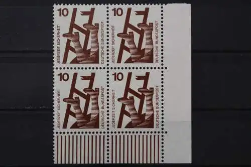 Deutschland, MiNr. 695 A, Viererblock, Ecke re. unten, postfrisch - 660927