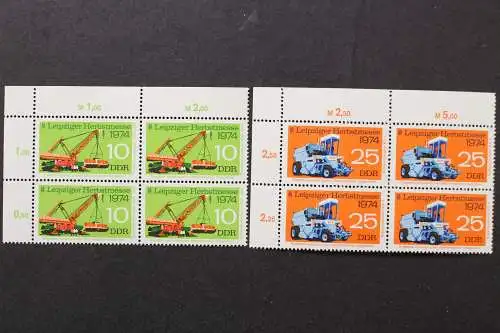 DDR, MiNr. 1973-1974, Viererblöcke, Ecken links oben, postfrisch - 661098