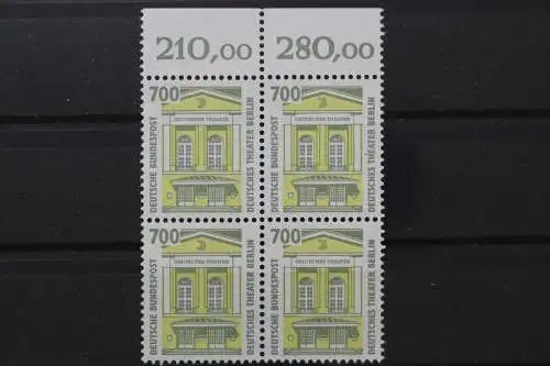 Deutschland, MiNr. 1691, Viererblock, Oberrand, postfrisch - 662098