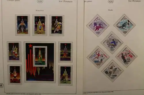 Olympische Spiele 1980, über 80 Vordruckblätter mit Briefmarken - 707282