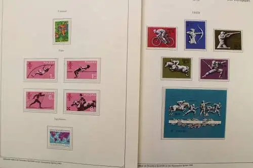 Olympische Spiele 1980, über 80 Vordruckblätter mit Briefmarken - 707282