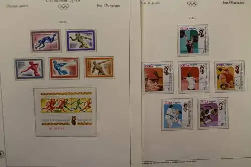 Olympische Spiele 1980, über 80 Vordruckblätter mit Briefmarken - 707282