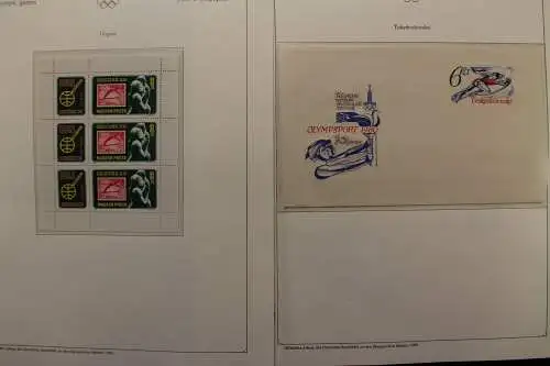 Olympische Spiele 1980, über 80 Vordruckblätter mit Briefmarken - 707282