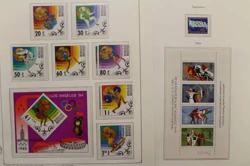 Olympische Spiele 1980, über 80 Vordruckblätter mit Briefmarken - 707282