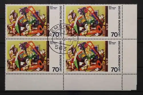 Deutschland, MiNr. 822 PF III, Viererblock, Ecke re. unten, gestempelt - 661417