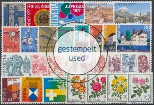 Schweiz, MiNr. 1087-1115, Jahrgang 1977, gestempelt - 201605