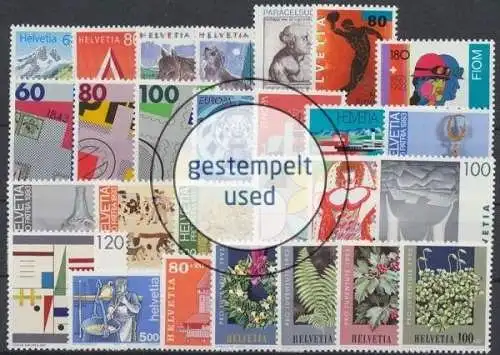 Schweiz, MiNr. 1489-1515, Jahrgang 1993, gestempelt - 201619