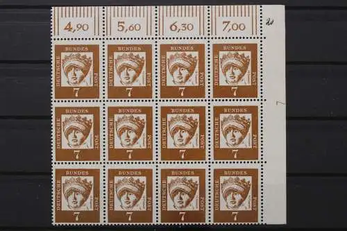 Deutschland, MiNr. 348 y, 12er Block Ecke re. o. DZ 7, postfrisch - 661577