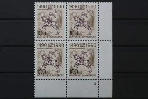 Deutschland, MiNr. 1445 Viererblock, Ecke re. u. FN 3, postfrisch - 662167