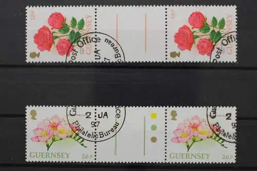 Guernsey, MiNr. 727-728 Zwischenstegpaare, gestempelt - 204233