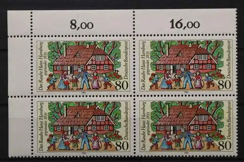 Deutschland, MiNr. 1186 Viererblock Ecke links oben, postfrisch - 204740