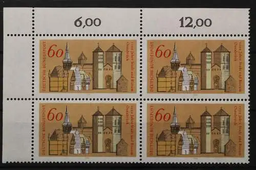 Deutschland, MiNr. 1035 Viererblock Ecke links oben, postfrisch - 204773