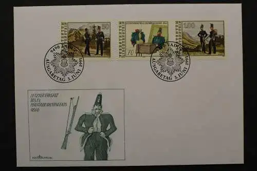 Liechtenstein, MiNr. 1020-1022, FDC - 205144