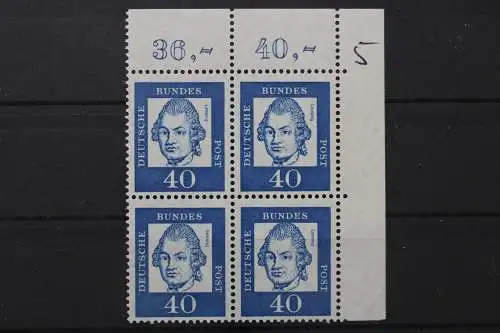 Deutschland (BRD), MiNr. 355 x Viererblock Ecke rechts oben, postfrisch - 206311