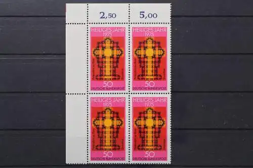 Deutschland, MiNr. 834 Viererblock Ecke links oben, postfrisch - 204926