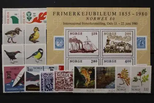 Norwegen, MiNr. 809-826 Jahrgang 1980, postfrisch - 205528